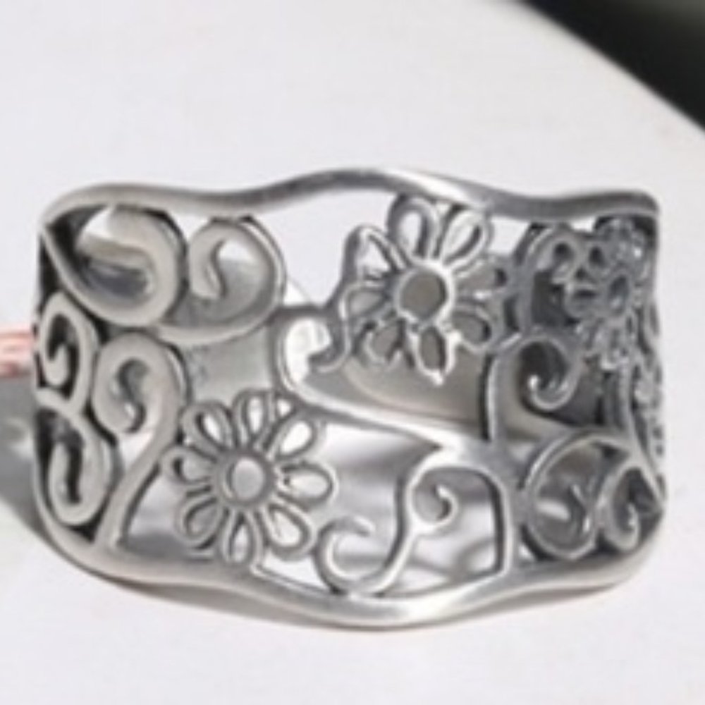 NEW James Avery Style Open Blossom 925 SS Ring